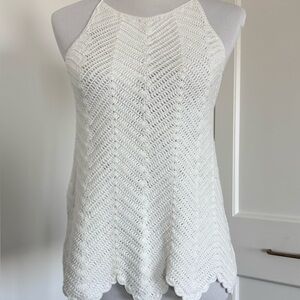 INTERMIX White knit halter top